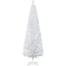 Noble fir artificial christmas tree Homcom 6ft Tall Slim Noble Fir Unlit Christmas Tree