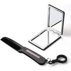 BYOOTIQUE Portable Pocket Mirror W/ Folding Comb Makeup Cosmetic Mirror Travel