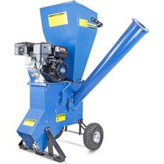 Benzin Komposthäcksler Hyundai HYCH700 Petrol Garden Chipper Shredder 76mm Blue