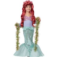 Kids lil mermaid ariel girls fairy tale book week day fancy dress outfit