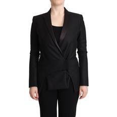 I costume national Costume National Black Long Sleeves Double Breasted Women's Jacket