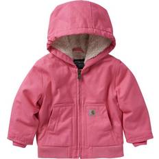 9-12M Jackets Children's Clothing Carhartt Girl's Canvas Insulated Hood Active Jacket - Pink Lemonade (CP9566-P390