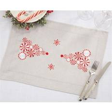 Saro Lifestyle Peppermint Christmas Tree 4 Place Mat Gray (48.26x)