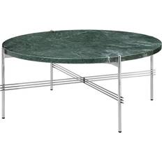 Gröna - Marmor Soffbord GUBI Ts 80 cm Polerat Stål Soffbord 80cm