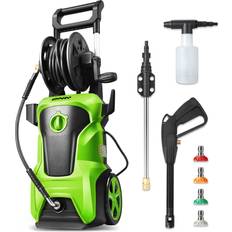 The green machine cleaner DNA Motoring TOOLS-00231 Portable High-Pressure Electric Power Cleaner Car Washer Machine 2176 PSI 2.4 GPM Green