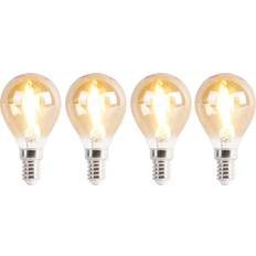 Set Med 4 E14 LED-Lampor P45 Guld 2W 180 Lm 2100K