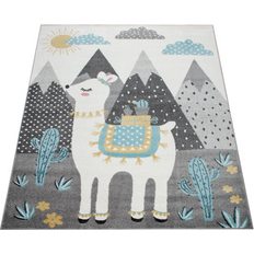 Paco Home Kid Ìs Rug for Nursery Mountains and Llama Motif Over, 4X5