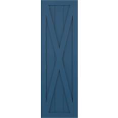 Blue Gates Ekena Millwork 15 Fit PVC Single X-Board Farmhouse