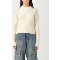 GOLDEN GOOSE Crystal Crop Sweater Cream
