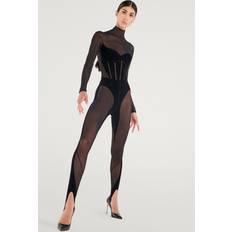 Polyester Leggings Wolford Flock Shaping Leggings black