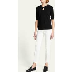 Akris Half-Sleeve Short Cardigan BLACK