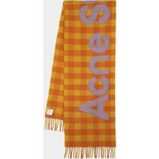 Nylon Scarfs Acne Studios Orange Check Scarf CR8 Orange/Lilac Pur UNI