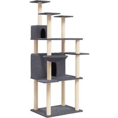 vidaXL dark grey Cat Tree with Scratching Posts Cat Scratch