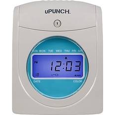 Alarm Clocks uPunch Auto-Align Digital Time Clock Bundle, White SB1200 White