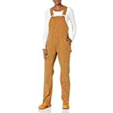 Dickies Women's Double Front Bib Overalls - Rinsed Brown