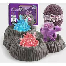 Science Can Geoscience 3 Color Crystal Dinosaur Deluxe Growing Kit Experiment, Multicolor