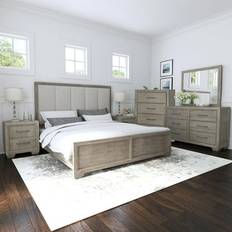 Roundhill Furniture Ennesley Gray Wood Bedroom