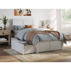 Twin bed frame and mattress set AFI Canyon White Frame Twin XL