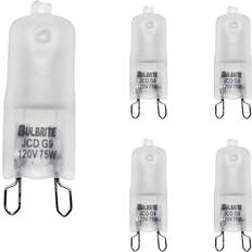 Halogen Lamps Bulbrite 75-Watt T4 G9 Halogen Dimmable Frost Bi-Pin Mini 5-Pack