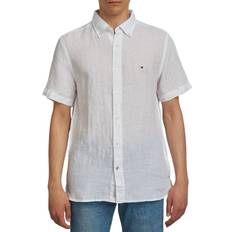 Hørskjorter Tommy Hilfiger Short Sleeve Regular Fit Linen Shirt - Optic White