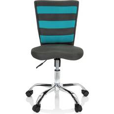 Turquoise Mobiliers Assis hjh OFFICE Kiddy Comfort I Tissu Maille Gris / Turquoise