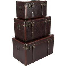 Leathers Clothing Storage Litton Lane Deco 79 Nesting Upholstered Trunk