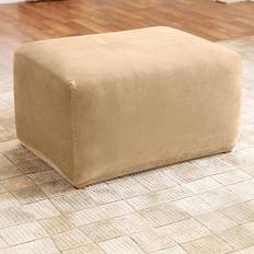 Polyester Loose Covers Sure Fit Stretch Pique Box Cushion Loose Sofa Cover Brown