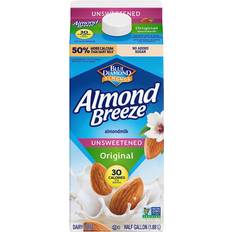 Lactose Free Milk & Plant-Based Beverages Blue Diamond Almond Breeze Almondmilk Unsweetened Original 64fl oz 1