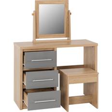 Brown Dressing Tables SECONIQUE Seville Dressing Table 40x100cm