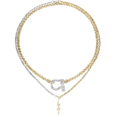 Artizan Joyeria Herradura Thunder Layered Necklace - Gold/Silver/Transparent