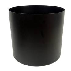 Leaf Metal Planter Plant Pot Black 20 X 18Cm