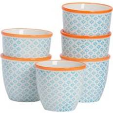 Pots, Plants & Cultivation Nicola Spring 14cm Hand-Printed Plant Pot Pack of 6