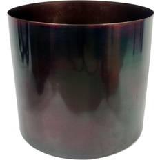 Leaf Metal Planter Plant Pot Iridescent Rainbow Finish 20 X 18Cm