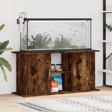 vidaXL smoked oak, 121 Aquarium Stand Fish Tank Cabinet Aquarium Cabinet Engineered Wood