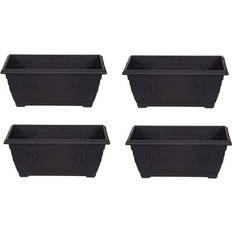 Pots, Plants & Cultivation Whitefurze 4 X 40Cm Small Venetian Window Box Trough Planter Pot