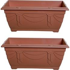 Whitefurze 2 X 40Cm Small Venetian Window Box Planter Pot