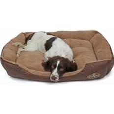 X-Large Dog Bed in Leather Fur Fleece Easipet