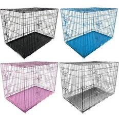 Dog cage Pets Hugglepets Dog Cage With Metal Tray