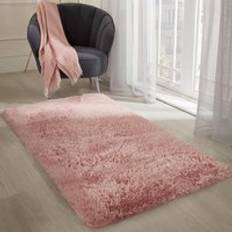 Solid Colour Carpets & Rugs Sienna Blush 120x170cm ft Fluffy Pink