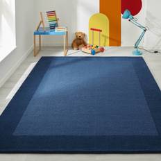 B&Q Luxurious Modern Bordered Blue 160x230cm