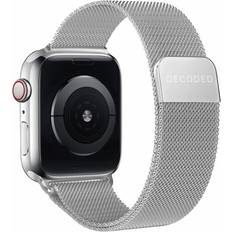 Decoded Bracelet Milanais Magnétique Traction Pour Apple Watch 8-9 45mm Argent