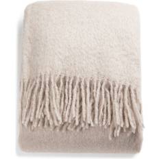 Mohair tæppe Stackelbergs Mohair Plaid Tæppe Hvid, Beige (170x130cm)