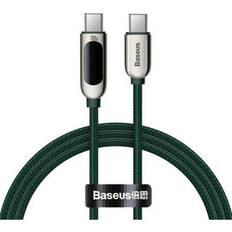 Baseus cable 100w Baseus Display Cable USB-C to USB-C 100W 1m green