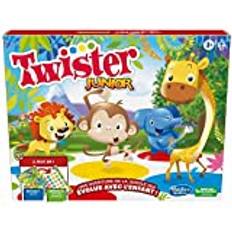 Junior twister Hasbro Twister Junior, wendbare Matte, Dschungel-Abenteuer, 2 Spiele in 1, Indoor-Gruppenspiel für 2 bis 4 Spieler