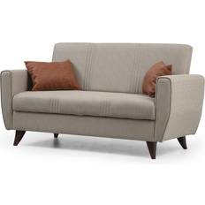 Bäddsoffa 2 sits beige Hanah Home Dewan 2-sits Soffa