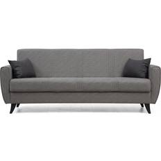 Asir Group INC Gray Sectional Corner Sofa-Bed 33.8583 H x 88.5827 W x 33.4646 D in Sofa