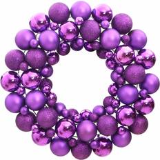 Lila Weihnachtsleuchten vidaXL Wreath Garland Xmas Wreath Christmas Lamp