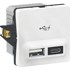 2 USB-porte Stikkontakter Lauritz Knudsen Fuga 506D67021L