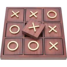 Board game table Juvale Wooden Tic Tac Toe Coffee Table Game 9.5 x 9.5 in, 10 Pieces