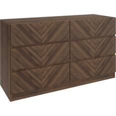 Brown Chest of Drawers GFW Catania Walnut Chest of Drawer 120x68cm
